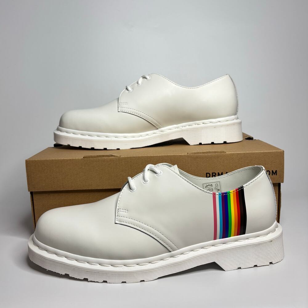 Dr. Martens 1461 For Pride Smooth Leather Oxford Shoes in White
